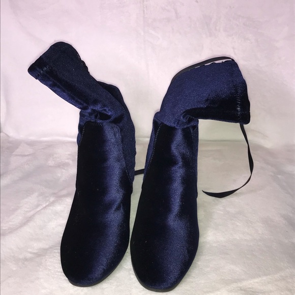 Angelina Navy Blue boots - Picture 3 of 7